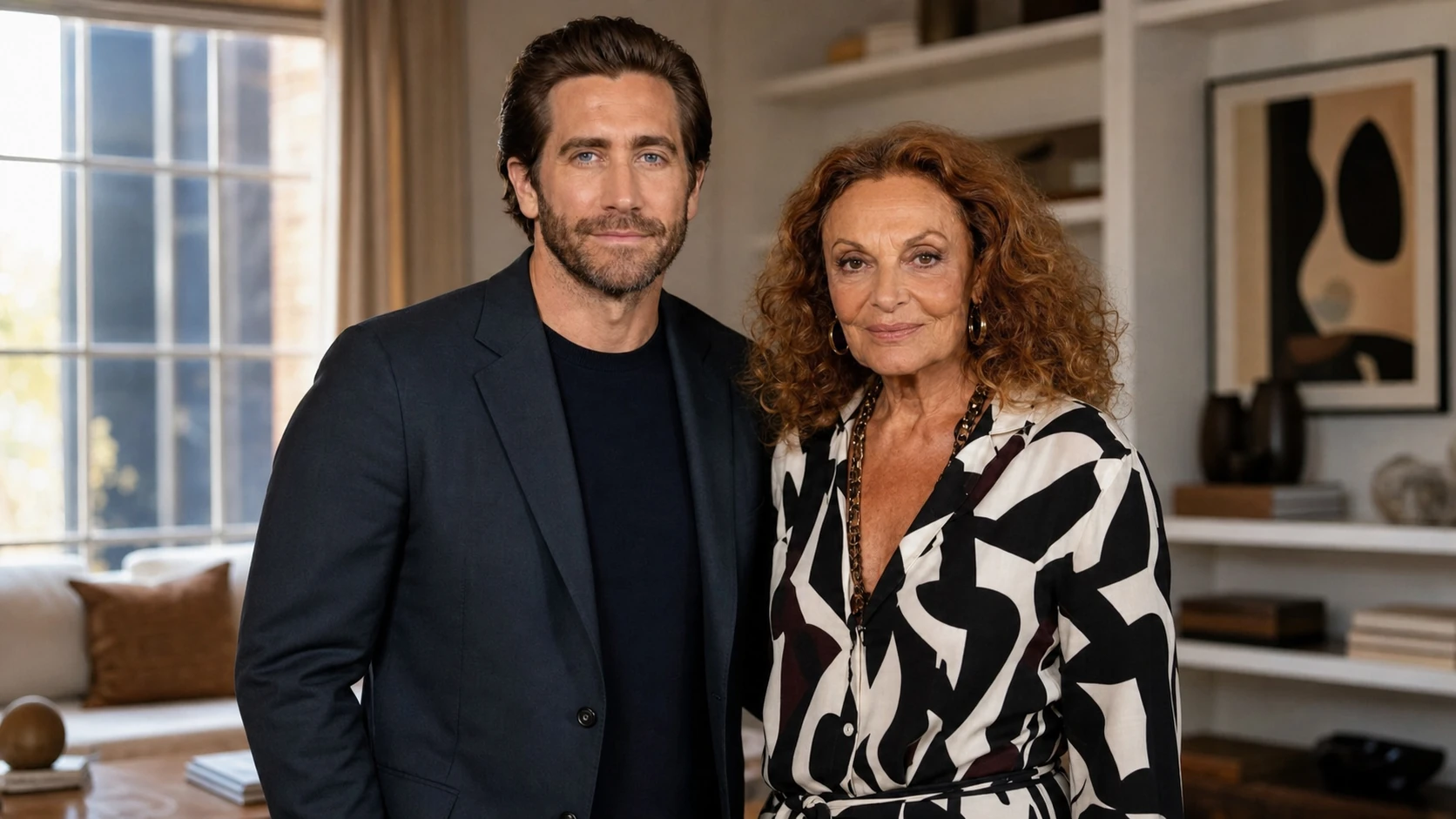 Diane von Furstenberg Early Life and Family - diane von furstenberg and jake gyllenhaal