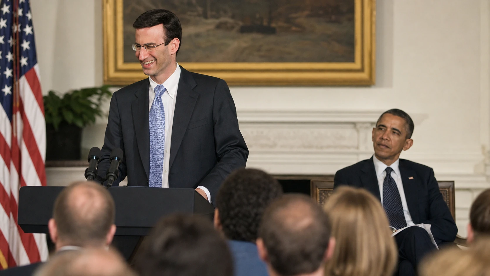 White House Budget Director - peter orszag bald